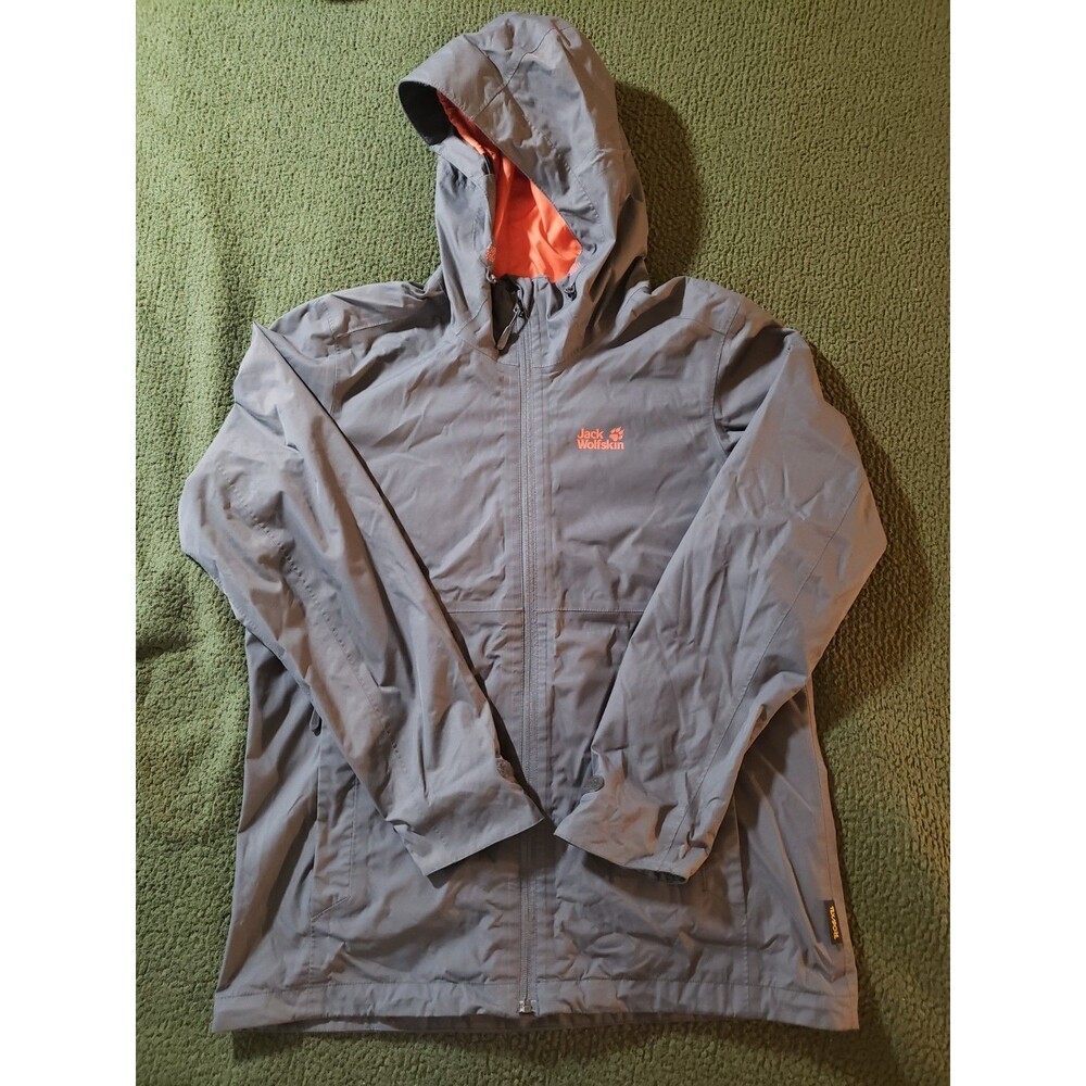 Jack Wolfskin Texapore Hooded Parka Jacket Waterproof Gorpcore Size M Grey